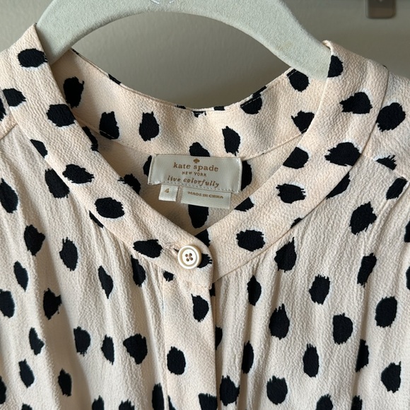 Kate Spade New York Leopard Dot Crepe Romper Size 4 - Picture 8 of 9